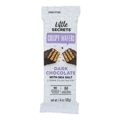 Little Secrets Crispy Wafer - Dark Chocolate With Sea Salt - Case of 12 - 1.4 oz.