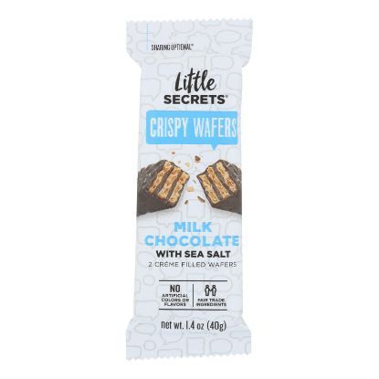 Little Secrets Crispy Wafer - Milk Chocolate With Sea Salt - Case of 12 - 1.4 oz.