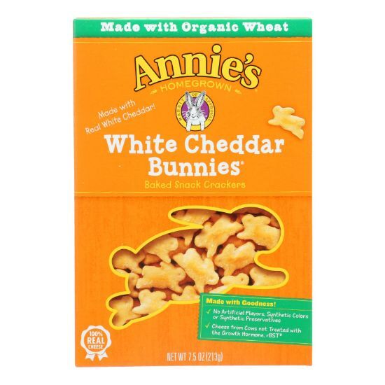 Annie's Homegrown - Crcker  Wht Chd Bunny - Case of 12-7.5 oz.