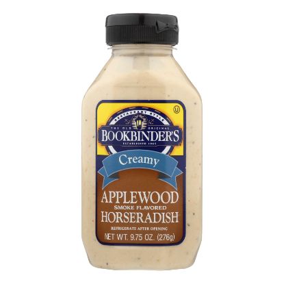 Bookbinder's - Horseradish Sauce - Creamy Applewood Smoke Flavored - Case of 9 - 9.75 oz.