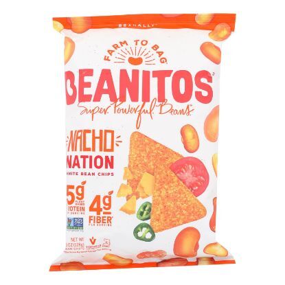 Beanitos - White Bean Chips - Nacho Nation - Case of 6 - 4.5 oz.