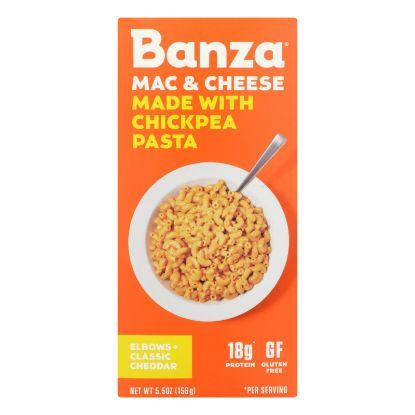Banza - Chickpea Pasta Mac and Cheese - Classic Cheddar - Case of 6 - 5.5 oz.