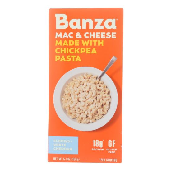 Banza - Chickpea Pasta Mac and Cheese - White Cheddar - Case of 6 - 5.5 oz.