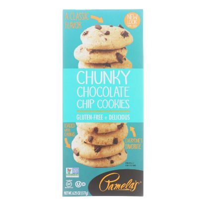 Pamela's Products - Cookies - Chunky Chocolate Chip - Gluten-Free - Case of 6 - 6.25 oz.