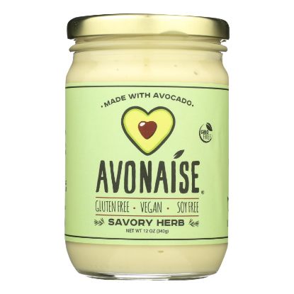 Avonaise - Vegan Mayo Substitute - Savory Herb - Case of 6 - 12 oz.