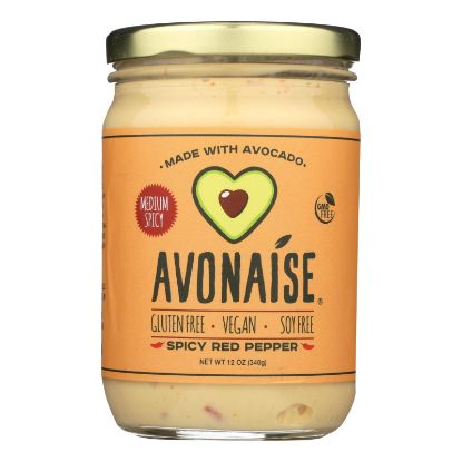 Avonaise - Vegan Mayo Substitute - Spicy Red Pepper - Case of 6 - 12 oz.