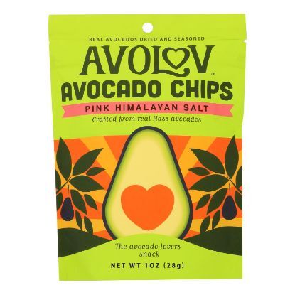 Avolov - Avocado Chips - Pink Himalayan Salt - Case of 12 - 1.5 oz.