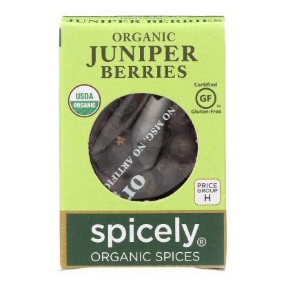 Spicely Organics - Organic Juniper Berries - Case of 6 - 0.2 oz.