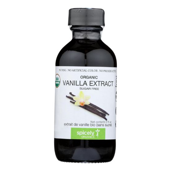 Spicely Organics - Organic Extract - Vanilla - Case of 6 - 2 fl oz.