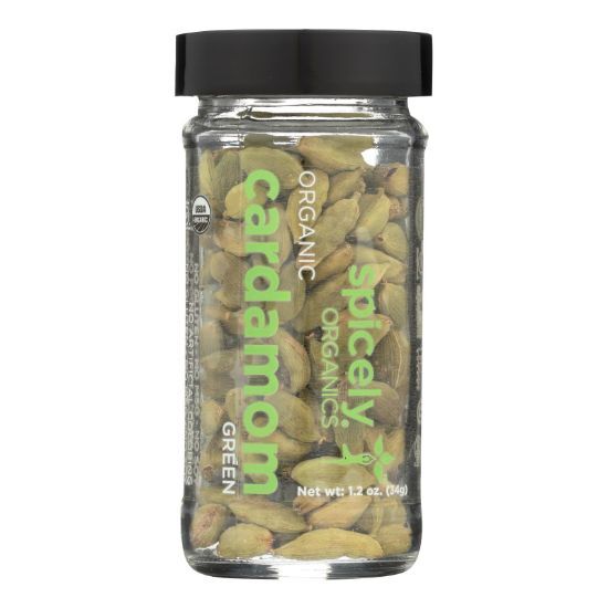 Spicely Organics - Organic Cardamom - Pods Green - Case of 3 - 1.2 oz.