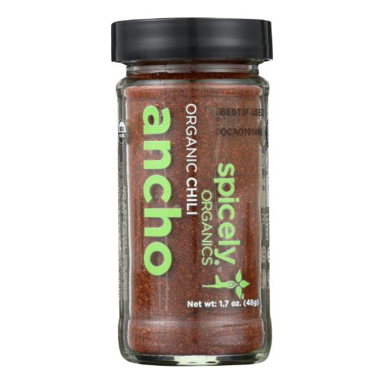 Spicely Organics - Organic Org Chili Ancho Ground - Case of 3 - 1.7 oz.