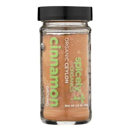 Spicely Organics - Organic Cinnamon Ceylon - Grnd - Case of 3 - 1.4 oz.