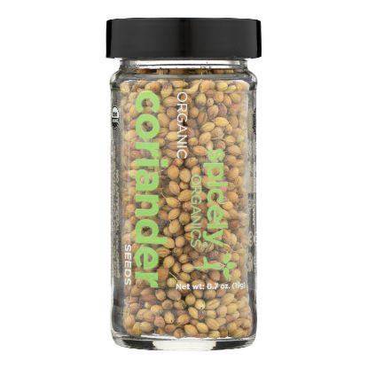 Spicely Organics - Organic Coriander Seeds - Case of 3 - 0.7 oz.