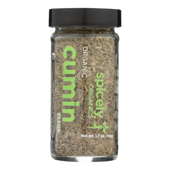 Spicely Organics - Organic Cumin Seeds - Whole - Case of 3 - 1.7 oz.