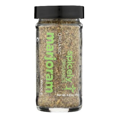 Spicely Organics - Organic Marjoram - Whole - Case of 3 - 0.5 oz.