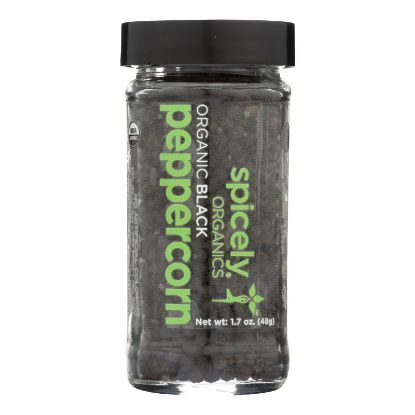 Spicely Organics - Organic Peppercorn - Black Whole - Case of 3 - 1.7 oz.