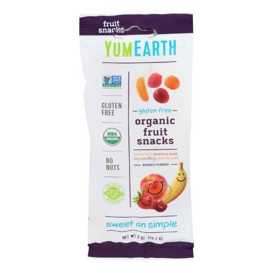 Yumearth Organics - Organic Fruit Snack - 4 Flavors - Case of 12 - 2 oz.