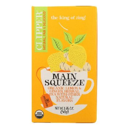 Clipper Tea - Organic Tea - Main Squeeze - Case of 6 - 20 Bags