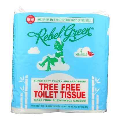 Rebel Green - Tree Free Toilet Tissue - Case of 18 - 4 Count