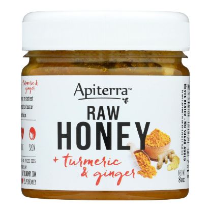 Apiterra - Raw Honey - Turmeric and Ginger - Case of 6 - 8 oz.