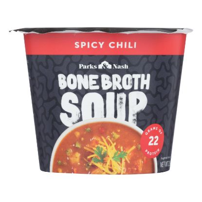 Bone Broth Soup - Soup Cup - Spicy Chili - Case of 6 - 2.18 oz.