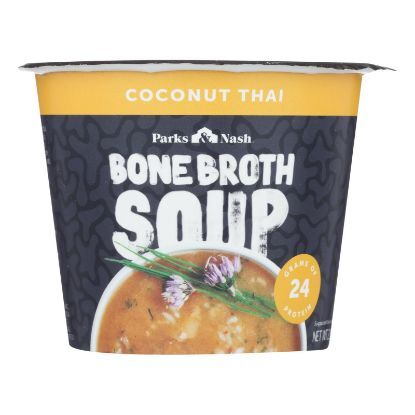 Bone Broth Soup - Soup Cup - Coconut Thai - Case of 6 - 2.18 oz.