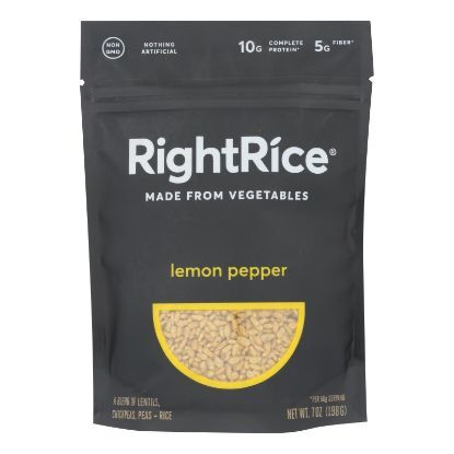 Right Rice - Made From Vegetables - Lemon Pepper - Case of 6 - 7 oz.
