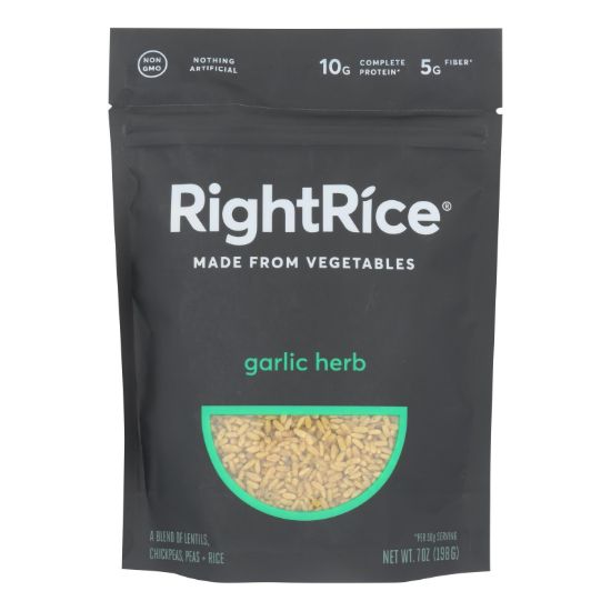Right Rice - Made From Vegetables - Garlic Herb - Case of 6 - 7 oz.