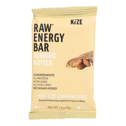 Kize Concepts - Energy Bar Raw Almond-Butter - Case of 10-1.6oz