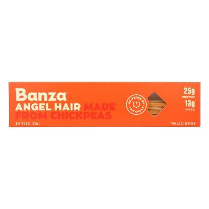 Banza Angel Hair Chickpea Pasta  - Case of 12 - 8 OZ