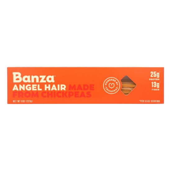 Banza Angel Hair Chickpea Pasta  - Case of 12 - 8 OZ