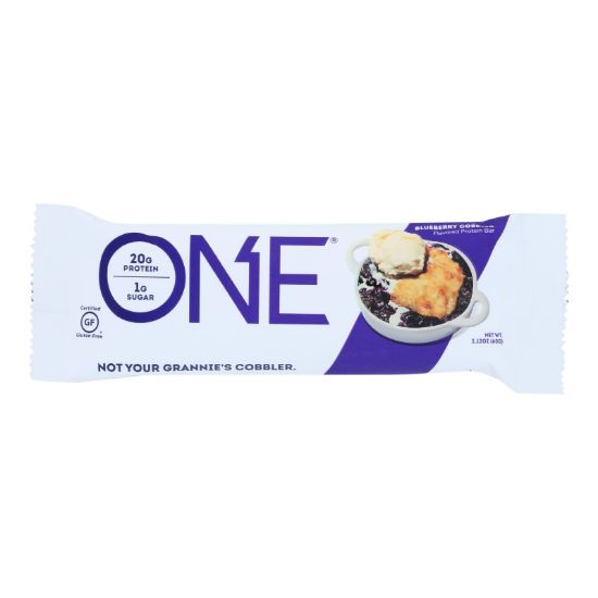 One Brands Blueberry Cobbler Flavored Protein Bar Blueberry Cobbler - Case of 12 - 60 GRM