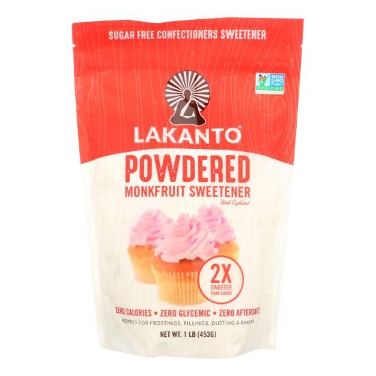 Lakanto Powdered Monkfruit Sweetener With Erythritol  - Case of 8 - 1 LB