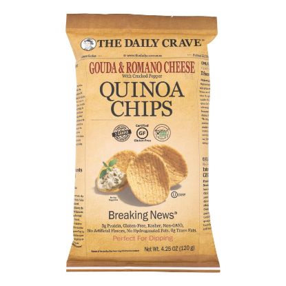 The Daily Crave - Quin Chips Gouda Romn Pepper - Case of 8 - 4.25 OZ