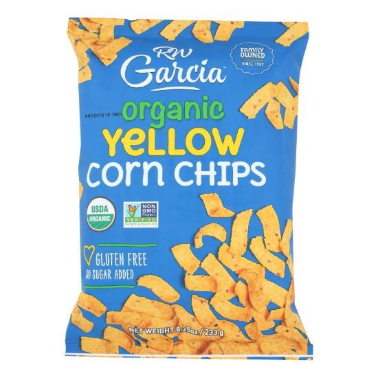 R. W. Garcia Organic Yellow Corn Chips - Case of 12 - 8.25 OZ