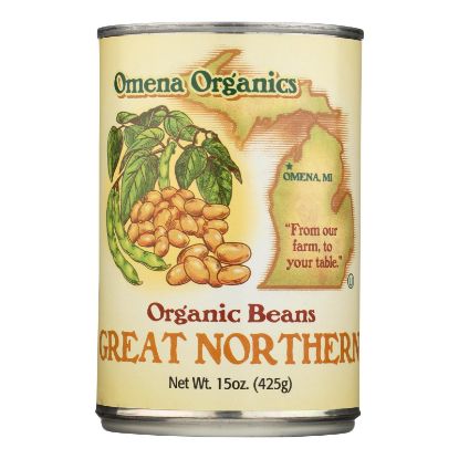 Omena Organics Great Northern Organic Beans Great Northern - Case of 12 - 15 OZ