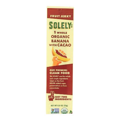 Solely Fruit - Fruit Jerky Banana Coco - Case of 12 - .8 OZ