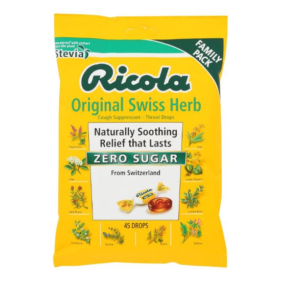 Ricola - Cghdrop Mnthrb Sugar Free W/stvia - Case of 6 - 45 CT