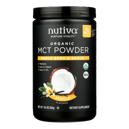 Nutiva - Powder Mct Vanilla - 1 Each - 10.6 OZ