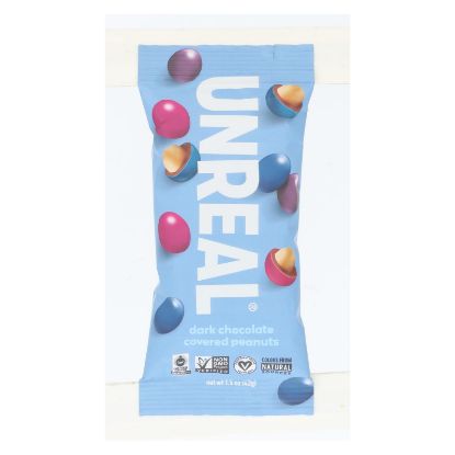 Unreal - Chocolate Gems Dk Peanut - Case of 12 - 1.5 OZ