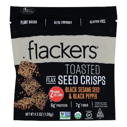 Dr. In The Kitchen - Flackers Black Sesame Pepp - Case of 6 - 4.5 OZ