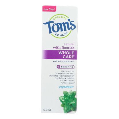 Tom's Of Maine - Tp Whole Care Ppmnt Fluor - Case of 6 - 4 OZ