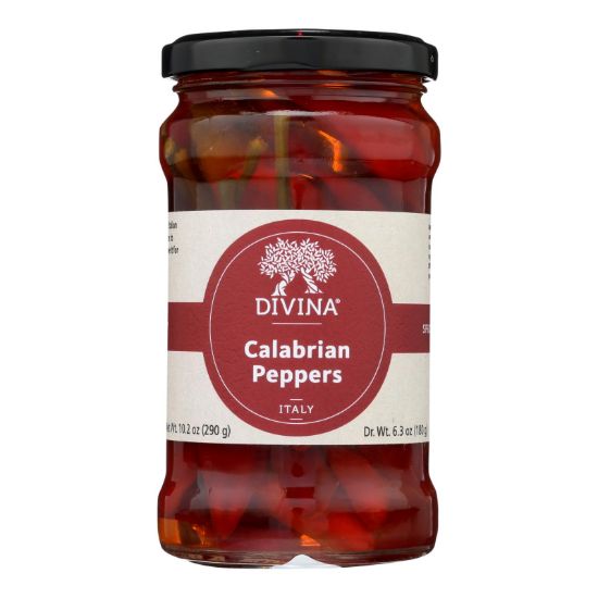 Divina - Peppers Calabrian - Case of 6 - 9.2 OZ