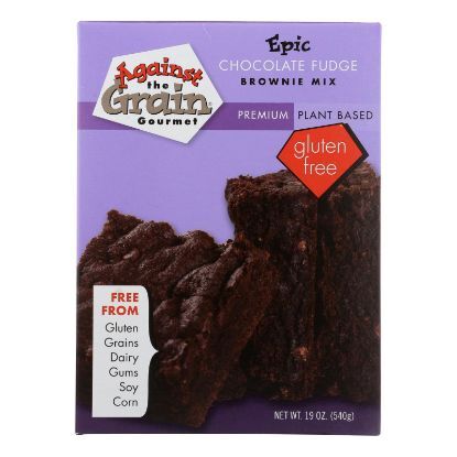 Against The Grain Gourmet Epic Chocolate Fudge Brownie Mix Chocolate Fudge - Case of 6 - 19 OZ
