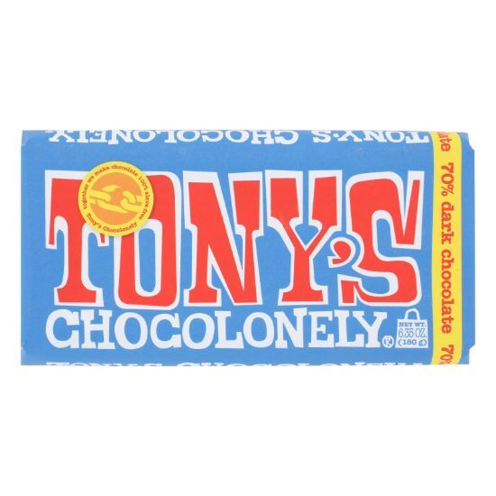 Tony's Chocolonely - Bar Chocolate Xtra Dark 70% - Case of 15 - 6.35 OZ