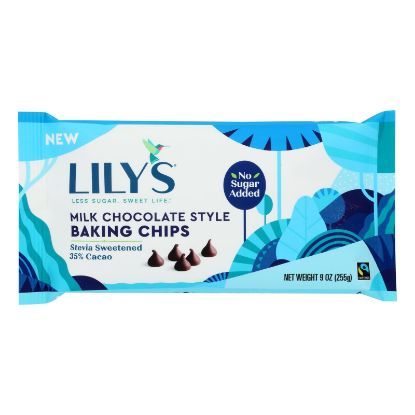 Lily's Sweets - Baking Chips Milk Choclat - Case of 12 - 9 OZ