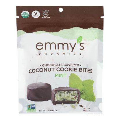 Emmy's Organics - Bites Chocolate Covrd Mint - Case of 6 - 3.5 OZ