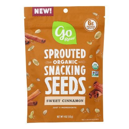 Go Raw - Snack Seed Sweet Cinnamon Sprtd - Case of 10 - 4 OZ