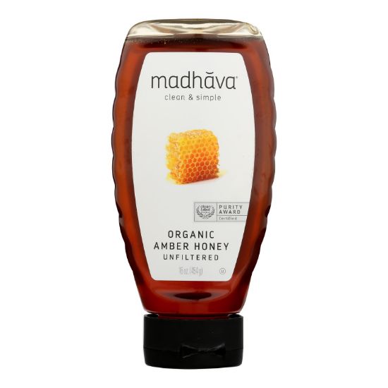 Madhava Honey - Honey Lt Amber Squz - Case of 6 - 16 OZ