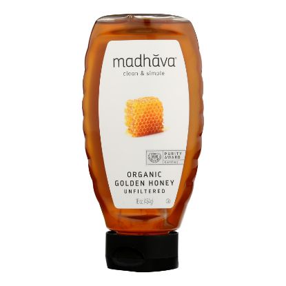 Madhava Honey - Honey Golden Squz - Case of 6 - 17.6 OZ